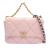 Chanel AB Chanel Pink Light Pink Lambskin Leather Leather Large Lambskin 19 Flap Italy