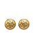 Chanel B Chanel Gold Gold Plated Metal CC Quilted Clip On Earrings France