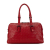 Bottega Veneta B Bottega Veneta Red Calf Leather Intrecciato Boston Bag Italy