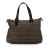 Fendi B Fendi Brown Canvas Fabric Zucchino Tote Italy