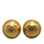 Chanel B Chanel Gold Gold Plated Metal CC Clip On Earrings France