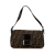 Fendi B Fendi Brown Canvas Fabric Zucca Baguette Italy