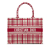 Christian Dior A Dior Red Canvas Fabric Medium Check'n'Dior Book Tote Italy