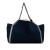 Stella McCartney B Stella McCartney Blue Navy Polyester Fabric Shaggy Deer Falabella Reversible Tote Italy