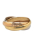 Cartier B Cartier Gold 18K Yellow Gold Metal Tricolor Large Model 18K Gold Classic Trinity Ring France