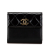 Chanel B Chanel Black Patent Leather Leather CC Quilted Patent and Lambskin Trifold Wallet Italy