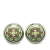 Hermès B Hermès Green Light Green with Silver Enamel Other Cloisonne Clip On Earrings France