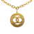 Chanel AB Chanel Gold Gold Plated Metal CC Round Pendant Necklace France