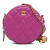 Chanel Pink Lambskin Leather Leather CC Quilted Lambskin Pearl Crush Round Clutch with Chain Italy