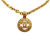 Chanel AB Chanel Gold Gold Plated Metal CC Round Pendant Necklace France