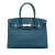 Hermès AB Hermès Blue Dark Blue Calf Leather Togo Birkin Retourne 30 France