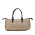 Fendi B Fendi Brown Beige Canvas Fabric Zucchino Handbag Italy