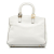 Fendi B Fendi White Calf Leather Medium Glacier FF Tote Italy