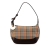 Burberry B Burberry Brown Beige Canvas Fabric Haymarket Check Shoulder Bag United Kingdom