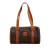 Celine B Celine Brown Coated Canvas Fabric Macadam Boston Bag Italy