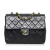 Chanel B Chanel Black Lambskin Leather Leather Mini Square Quilted Lambskin Single Flap France