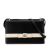 Gucci B Gucci Black with White Calf Leather GG Marmont Ribbon Crossbody Italy