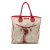 Burberry B Burberry Brown Beige with Red Canvas Fabric Tote China