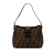 Fendi B Fendi Brown Canvas Fabric Zucca Double Flap Shoulder Bag Italy