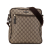 Gucci B Gucci Brown Beige Coated Canvas Fabric GG Supreme Crossbody Italy