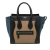 Celine B Celine Brown Beige with Black Calf Leather Micro Tricolor Luggage Tote Italy