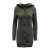 N. Peal N.Peal Long Cardigan with Fur-Trimmed Hoodie in Grey Cashmere