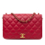 Chanel B Chanel Red Calf Leather Medium Quilted skin Everyday Chic Flap Italy