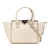 Valentino B Valentino White Ivory Calf Leather Small skin Rockstud Satchel Italy