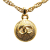 Chanel B Chanel Gold Gold Plated Metal CC Round Pendant Necklace France