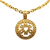 Chanel AB Chanel Gold Gold Plated Metal Triple CC Round Pendant Necklace France