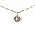 Christian Dior B Dior Gold Gold Plated Metal Logo Pendant Necklace Italy