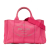 Prada B Prada Pink Canvas Fabric Medium Canapa Logo Satchel India