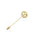 Chanel AB Chanel Gold Gold Plated Metal CC Brooch Pin France