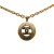 Chanel AB Chanel Gold Gold Plated Metal CC Round Pendant Necklace France