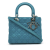 Christian Dior AB Dior Blue Turquoise Lambskin Leather Leather Medium Lambskin Cannage Lady Dior Italy