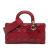 Christian Dior B Dior Red Lambskin Leather Leather Medium Lambskin Cannage Lady D Joy Italy