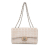 Chanel B Chanel Brown Beige Canvas Fabric Medium New Travel Line Single Flap France