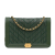 Chanel B Chanel Green Calf Leather Chevron Quilted Crumpled skin Boy Wallet On Chain Italy