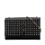 Saint Laurent AB Saint Laurent Black Calf Leather Medium Grain De Poudre Studded Kate Crossbody Italy