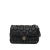 Chanel B Chanel Black Lambskin Leather Leather Medium Quilted Lambskin Pearl Studs Flap France