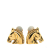 Hermès B Hermès Gold Gold Plated Metal Cheval Clip On Earrings France