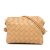 Bottega Veneta AB Bottega Veneta Brown Beige Calf Leather Mini Intrecciato Loop Italy