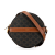 Celine AB Celine Brown Coated Canvas Fabric Triomphe Round Purse on Strap Italy