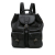 Fendi B Fendi Black Calf Leather Drawstring Backpack Italy