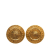 Chanel AB Chanel Gold Gold Plated Metal CC Clip On Earrings France