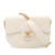 Chanel AB Chanel White Ivory Caviar Leather Leather Mini CC Quilted Caviar Round Moon Messenger Flap Italy