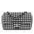 Chanel B Chanel White Off White with Black Tweed Fabric Mini Rectangular Classic Ribbon Double Flap France