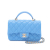 Chanel Blue Mini Rectangular Lambskin Top Handle Single Flap France