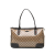 Gucci AB Gucci Brown Beige Coated Canvas Fabric GG Crystal Princy Tote Italy