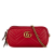 Gucci AB Gucci Red Calf Leather Mini GG Marmont Triple-Zip Crossbody Italy